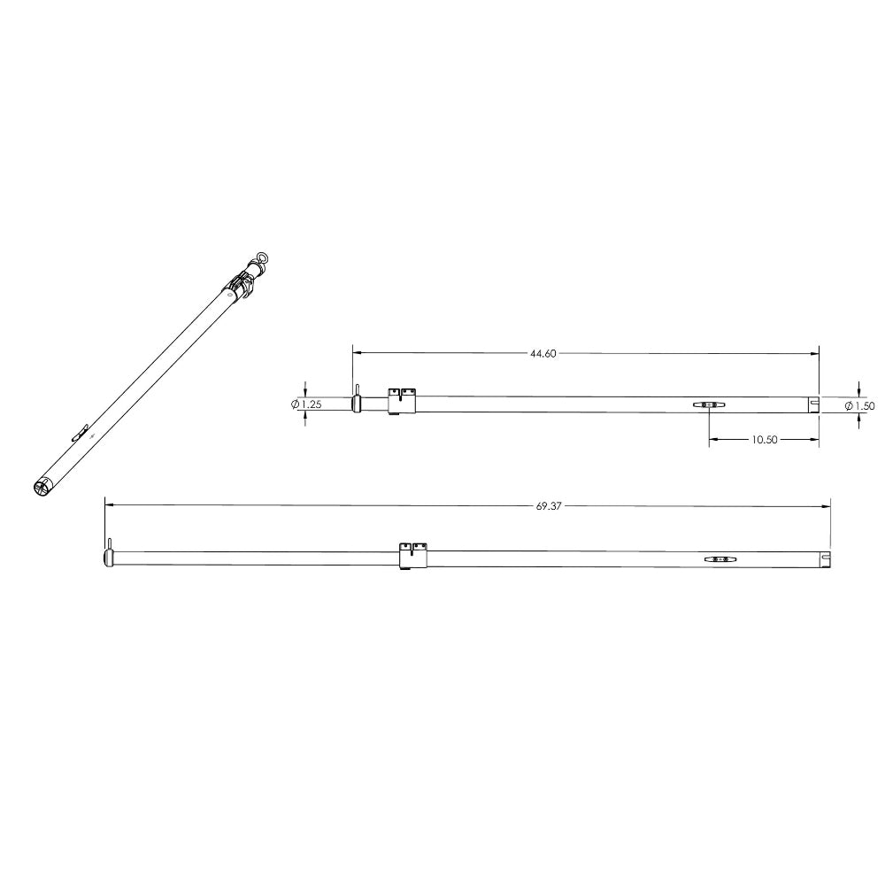 TACO Marine, TACO Tele-Sun Aluminum Shade Poles w/Carry Bag