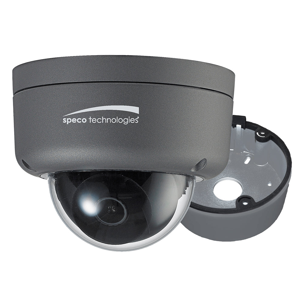 Speco Tech, Speco 2MP Ultra Intensifier® HD-TVI Dome Camera 3.6mm Lens - Dark Grey Housing w/Included Junction Box