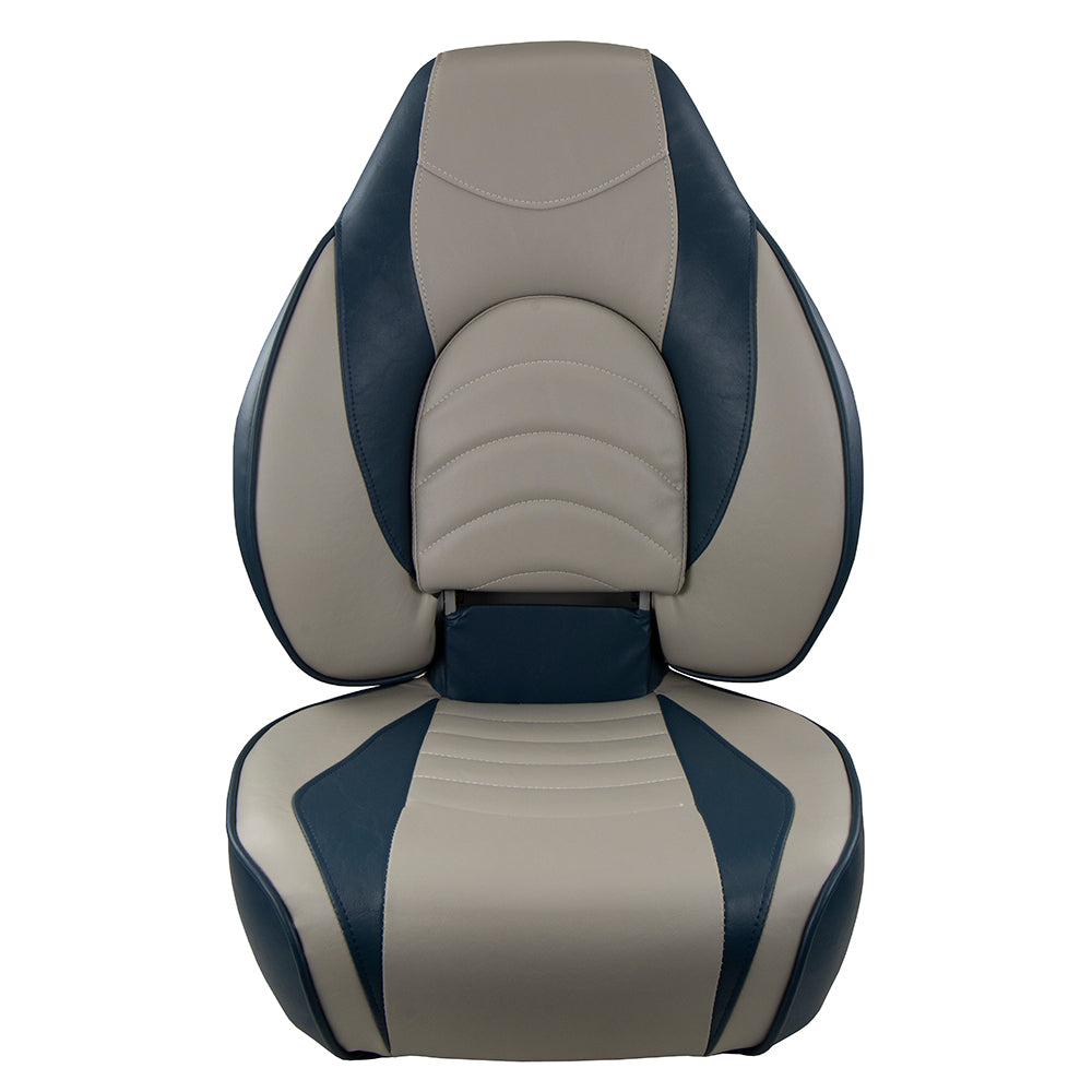 Springfield Marine, Springfield Fish Pro High Back Folding Seat - Blue/Grey