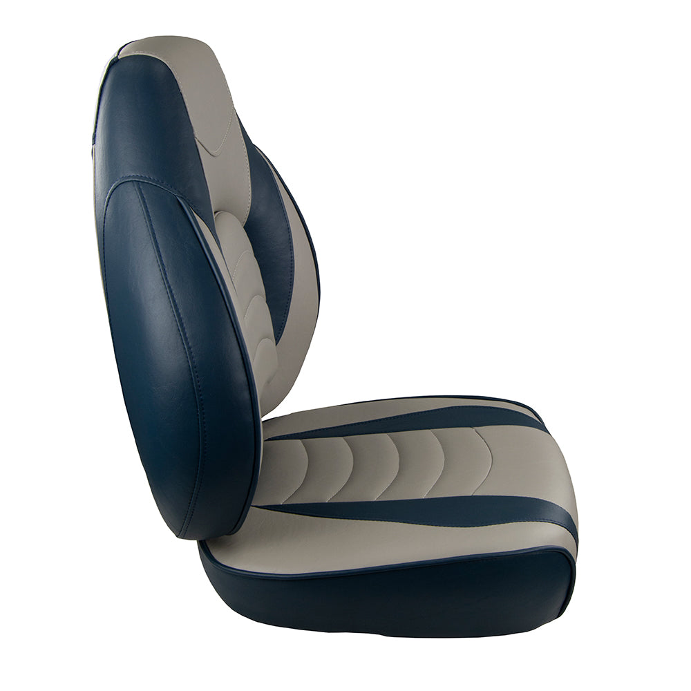 Springfield Marine, Springfield Fish Pro High Back Folding Seat - Blue/Grey