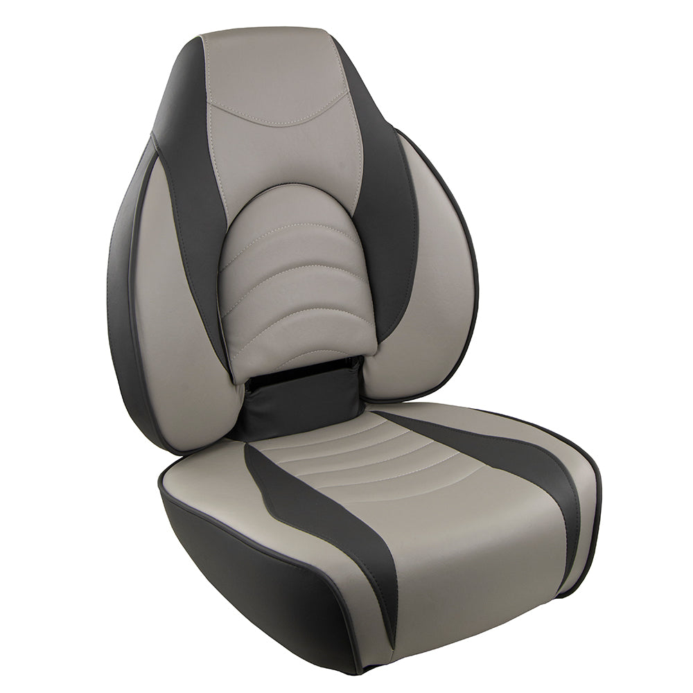 Springfield Marine, Springfield Fish Pro High Back Folding Seat - Charcoal/Grey
