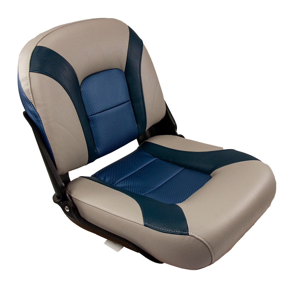 Springfield Marine, Springfield Skipper Premium LB Folding Seat - Blue/Grey