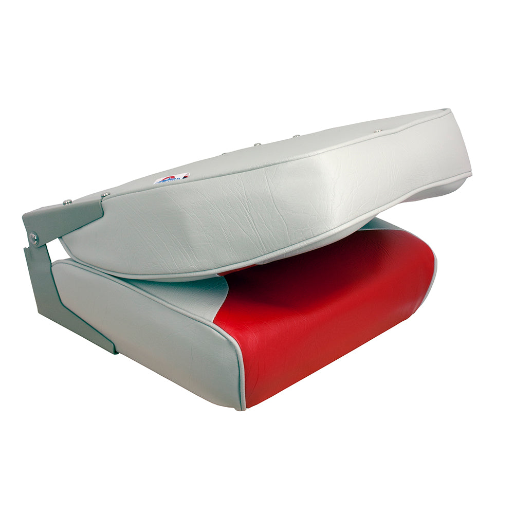 Springfield Marine, Springfield High Back Multi-Color Folding Seat - Red/Grey
