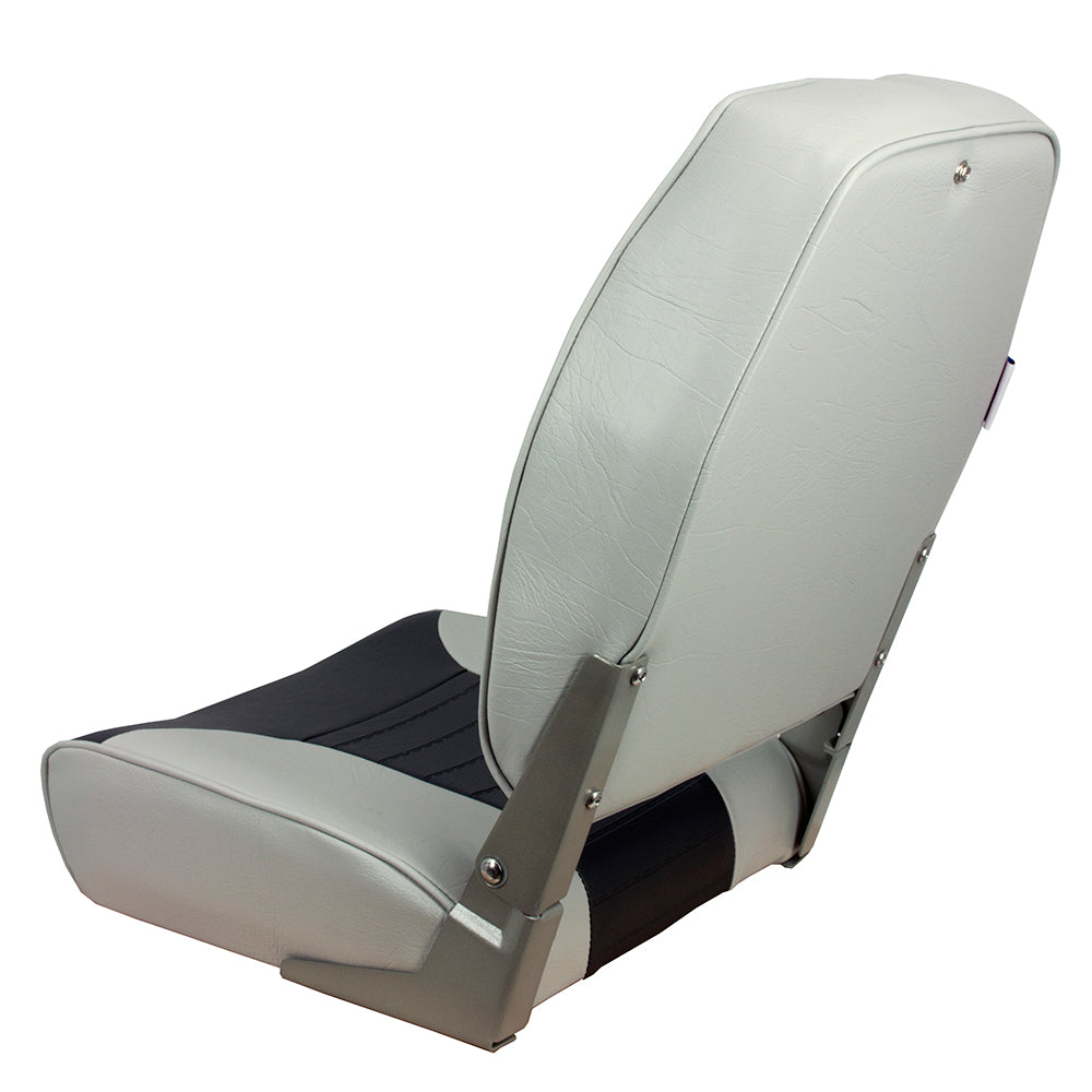 Springfield Marine, Springfield High Back Multi-Color Folding Seat - Grey/Charcoal