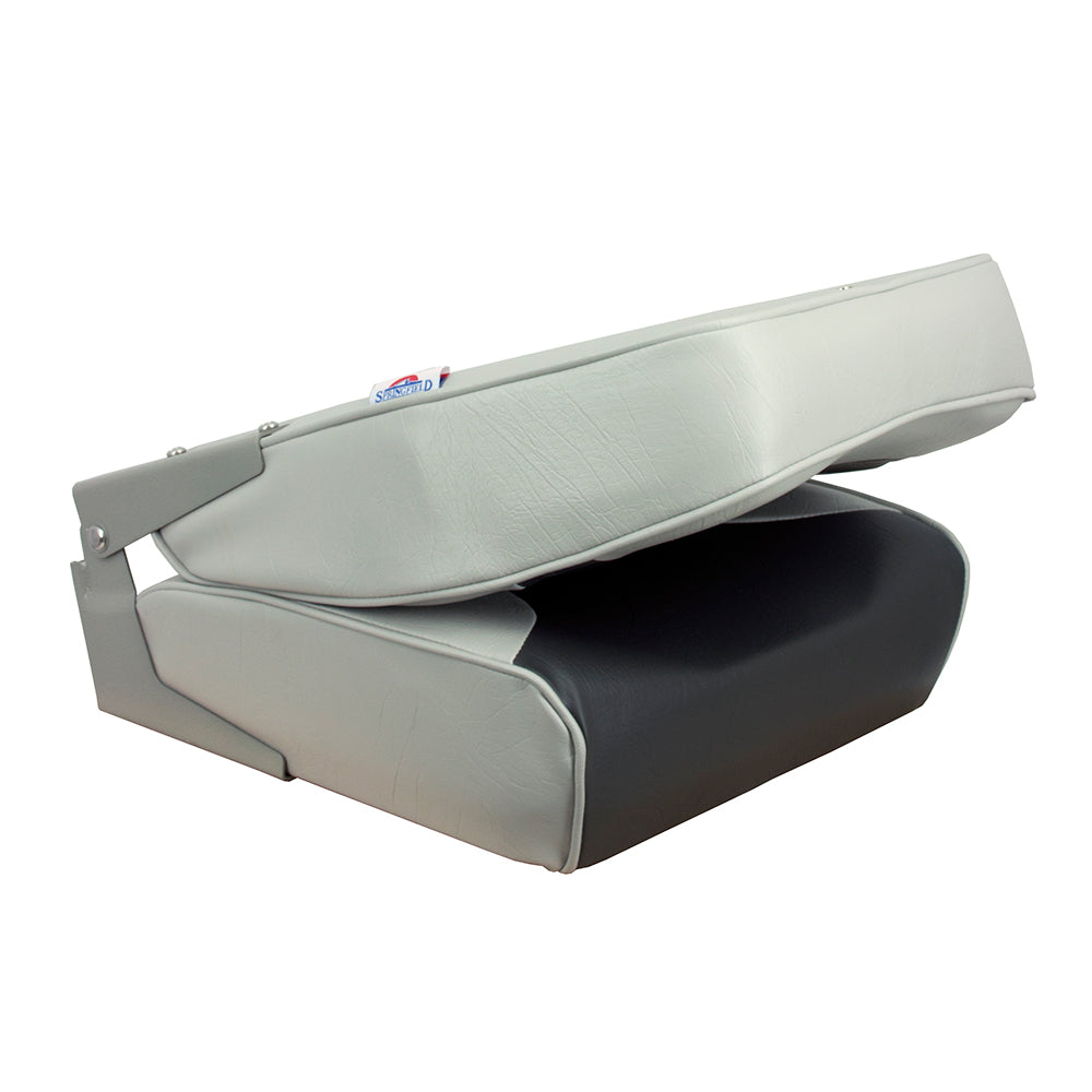 Springfield Marine, Springfield High Back Multi-Color Folding Seat - Grey/Charcoal