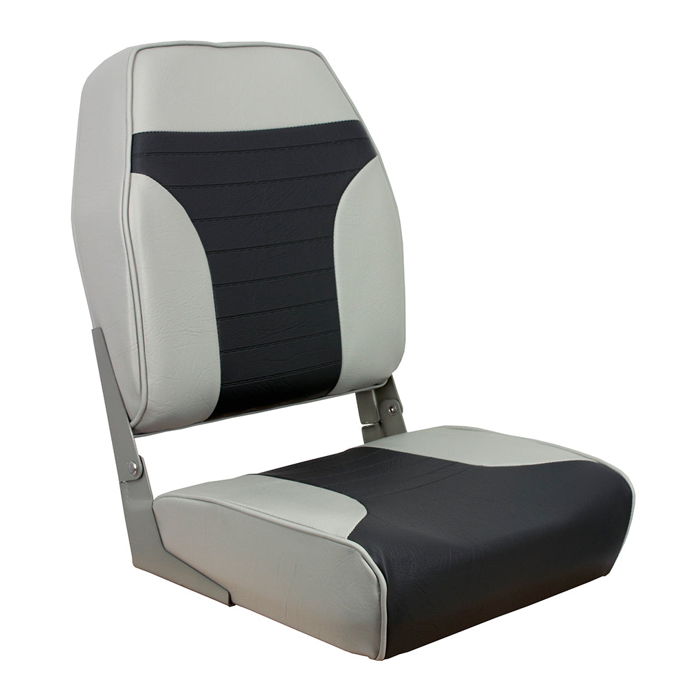Springfield Marine, Springfield High Back Multi-Color Folding Seat - Grey/Charcoal