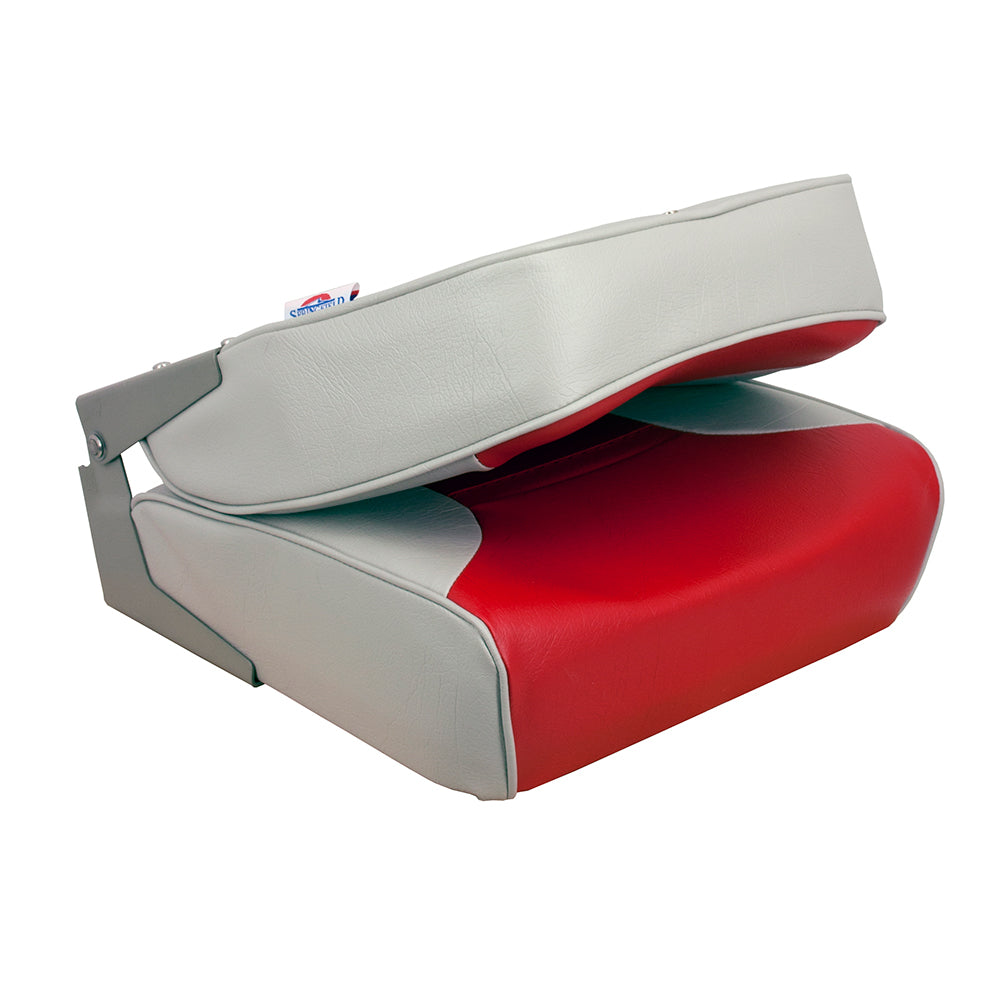 Springfield Marine, Springfield Economy Multi-Color Folding Seat - Grey/Red