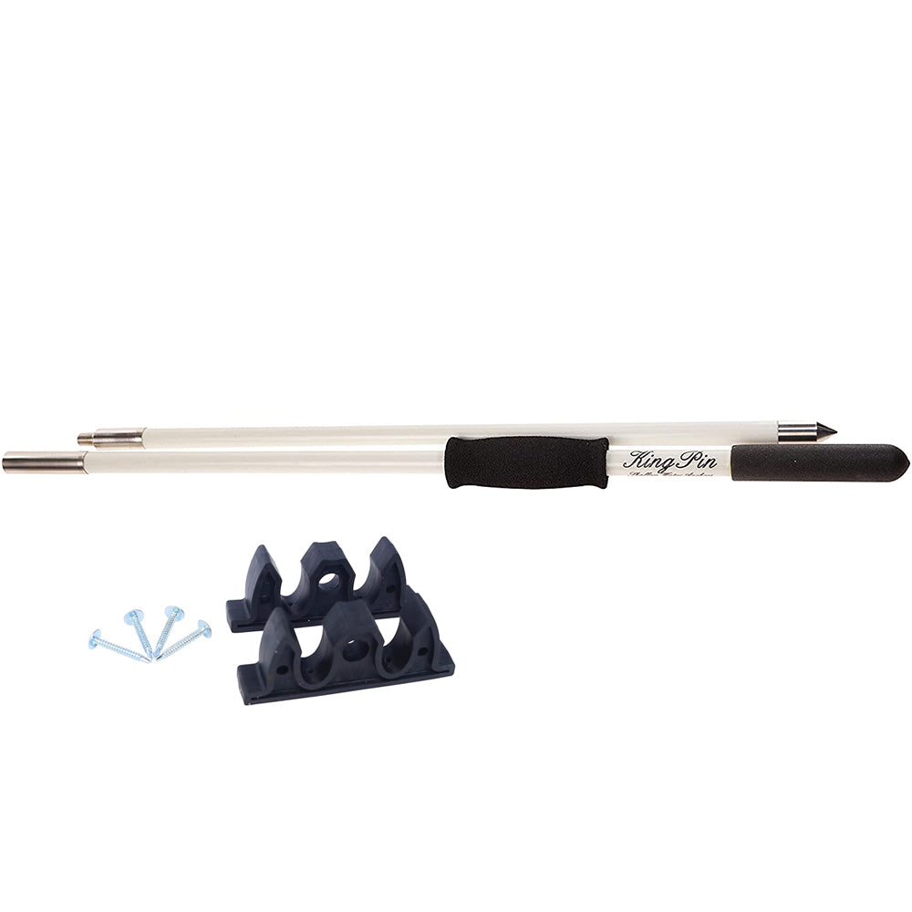 Panther Products, Panther 12' King Pin Anchor Pole - 2-Piece - White
