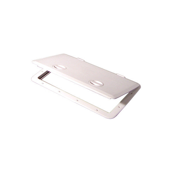 Tempress Cam Hatch w/o Lock - White, Outside Diameter: 13" x 23"