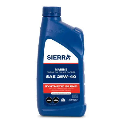 Sierra 25W-40 4-Stroke Synthetic Catalyst Marine Oil, 1 Quart