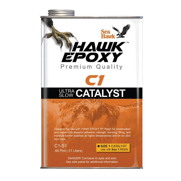 Sea Hawk, Hawk Epoxy C1 Ultra Slow Catalyst, Size - .66 Pint