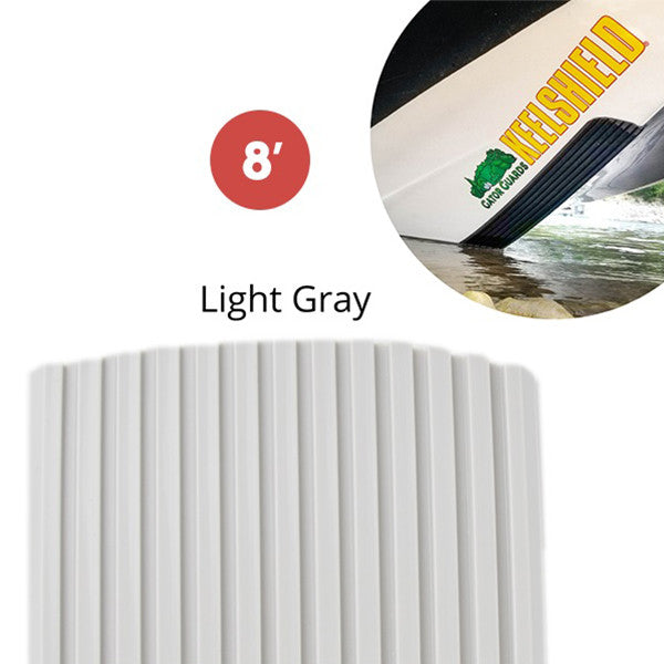 Keel Shield Gator Guard, KeelShield Self Adhesive Hull Protector, 8' Keel Guard, Light Gray
