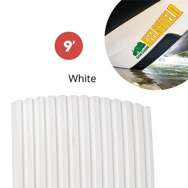 Keel Shield Gator Guard, KeelShield Self Adhesive Hull Protector, 9' Keel Guard, White