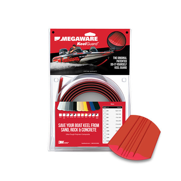Keel Guard Self Adhesive Polymer Keel Protector, 6' Keel Guard, Red