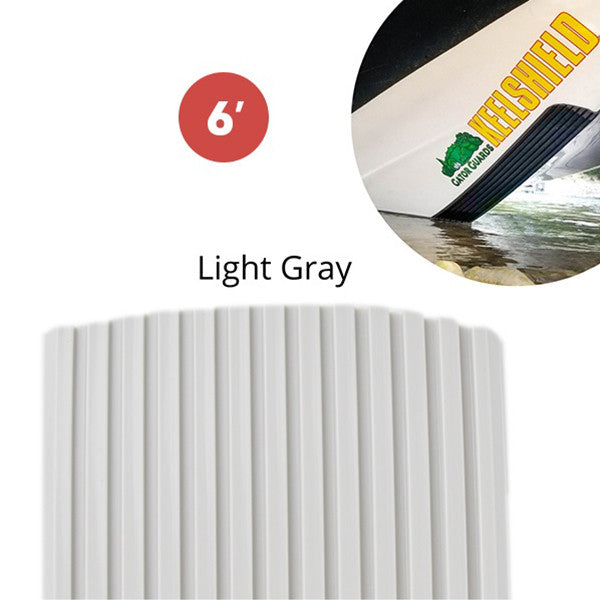 Keel Shield Gator Guard, KeelShield Self Adhesive Hull Protector, 6' Keel Guard, Light Gray