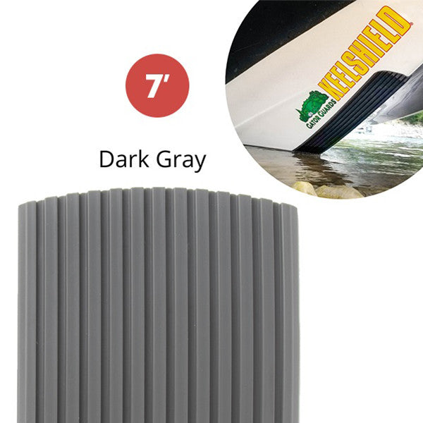 Keel Shield Gator Guard, KeelShield Self Adhesive Hull Protector, 7' Keel Guard, Gray