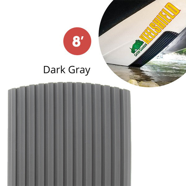 Keel Shield Gator Guard, KeelShield Self Adhesive Hull Protector, 8' Keel Guard, Gray