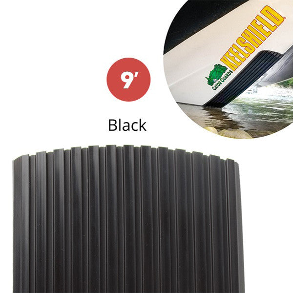 Keel Shield Gator Guard, KeelShield Self Adhesive Hull Protector, 9' Keel Guard, Black