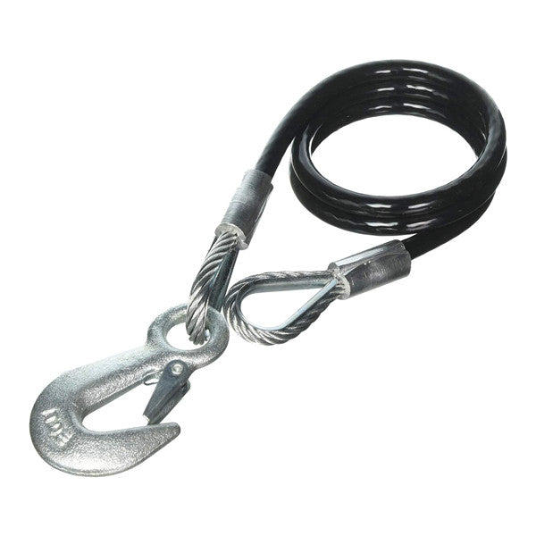 Tie Down Engineering, Tie Down Black Vinyl Coated Trailer Safety Cables, Class 4 7,000#