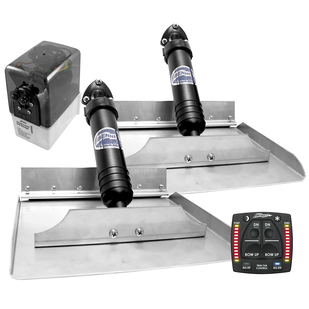Bennett Marine, Bennett 12x12 Hydraulic Trim Tab System w/One Box Indication