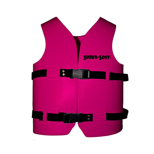 Texas Recreation, Super Soft Vinyl-Coated Medium Youth Life Jacket, Pink
