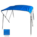 Gen3 Marine Bimini Top 54” H x 6’ L 67-72” W Breathable UV-Mildew Resistant Fabric, Free Rear Support Poles, Pacific Blue