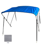 Gen3 Marine Bimini Top 54” H x 6’ L 73-78” W Breathable UV-Mildew Resistant Fabric, Free Rear Support Poles, Gray