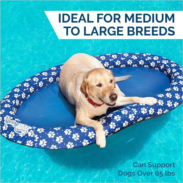 SwimWays Paddle Paws Spring Dog Pool Float, Large - Dogs 65lbs and Up