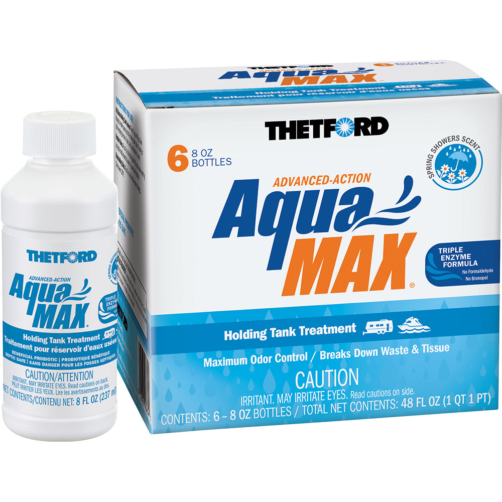 Thetford Marine, Thetford AquaMax® Holding Tank Treatment - 6-Pack - 8oz Liquid - Spring Shower Scent