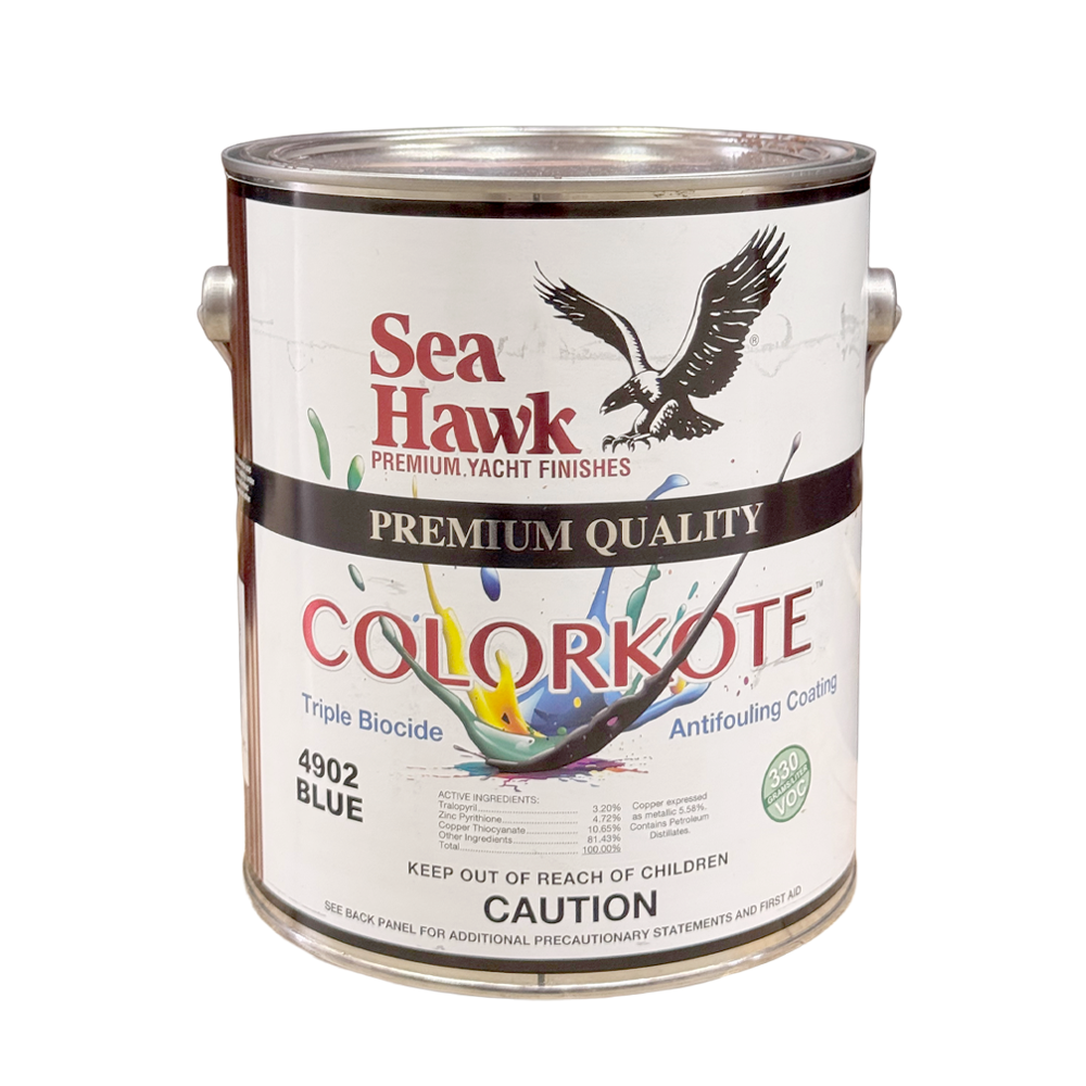 Sea Hawk Colorkote Triple-Biocide Antifouling Boat Bottom Paint, Blue