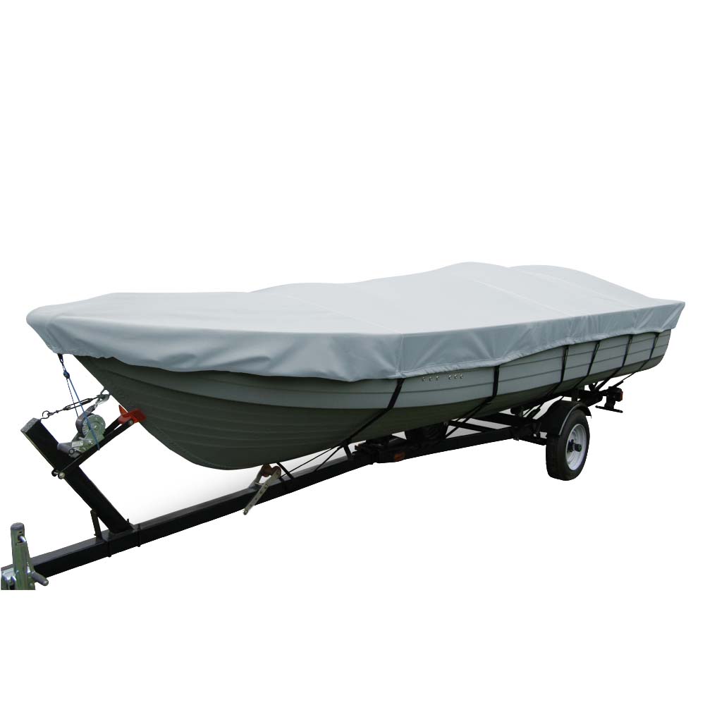Carver by Covercraft, Carver Poly-Flex II Wide Series Styled-to-Fit Boat Cover f/13.5' V-Hull Fishing Boats Without Motor