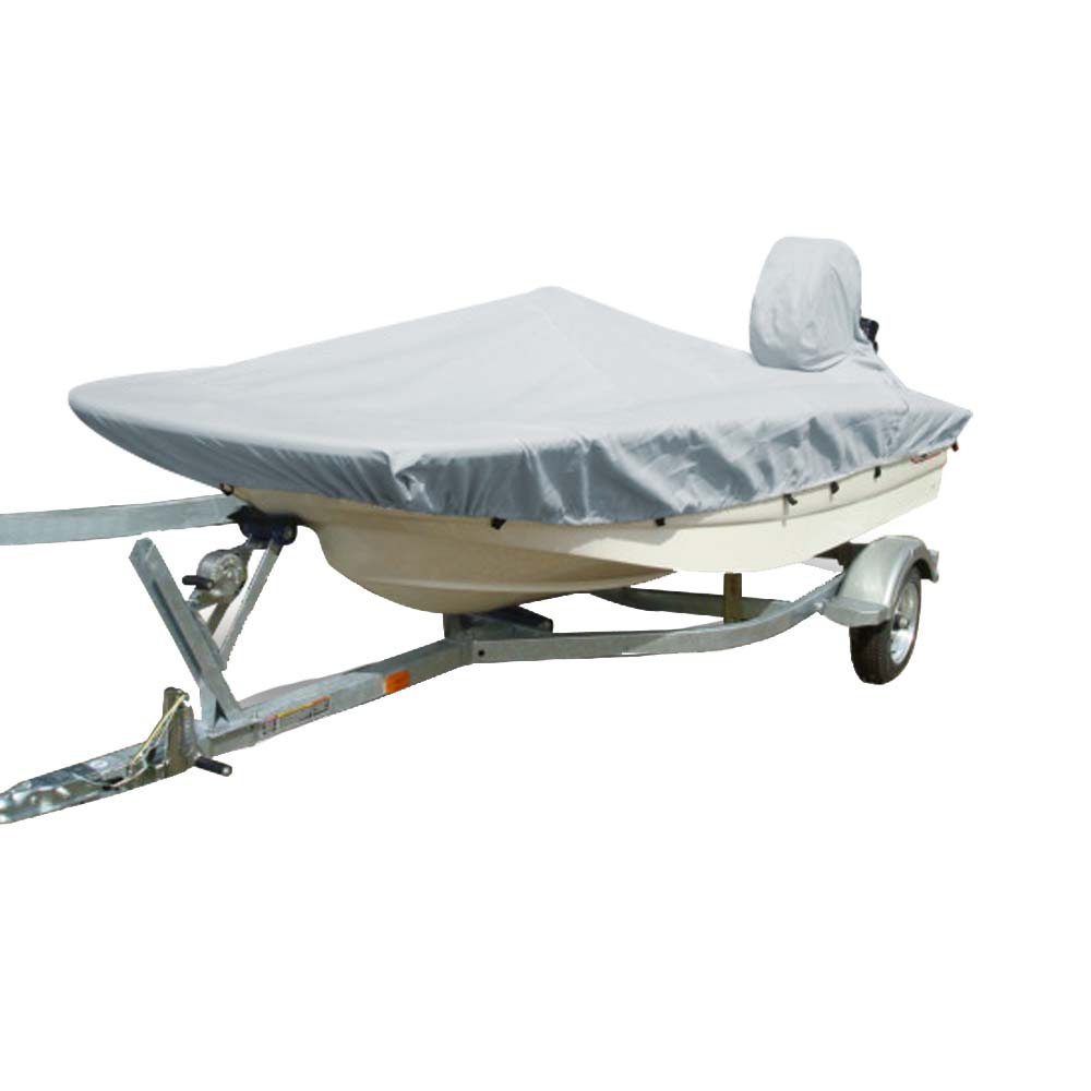 Carver by Covercraft, Carver Sun-DURA® Styled-to-Fit Boat Cover f/13.5' Whaler Style Boats with Side Rails Only - Gre