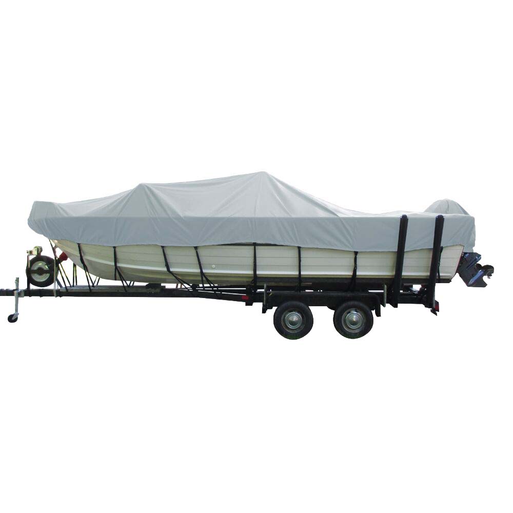 Carver by Covercraft, Carver Poly-Flex II Wide Series Styled-to-Fit Boat Cover f/18.5' Aluminum V-Hull Boats with Walk-Th