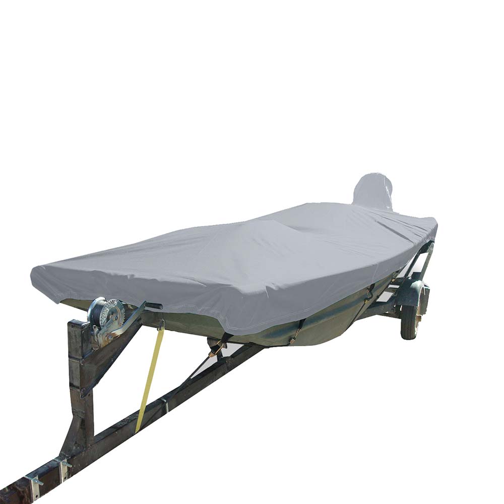 Carver by Covercraft, Carver Poly-Flex II Styled-to-Fit Boat Cover f/15.5' Open Jon Boats - Grey