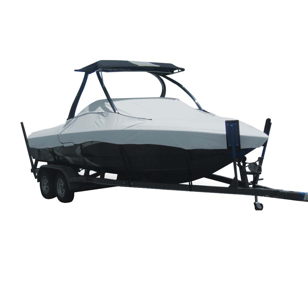 Carver by Covercraft, Carver Sun-DURA® Specialty Boat Cover f/19.5' Tournament Ski Boats w/Tower - Grey