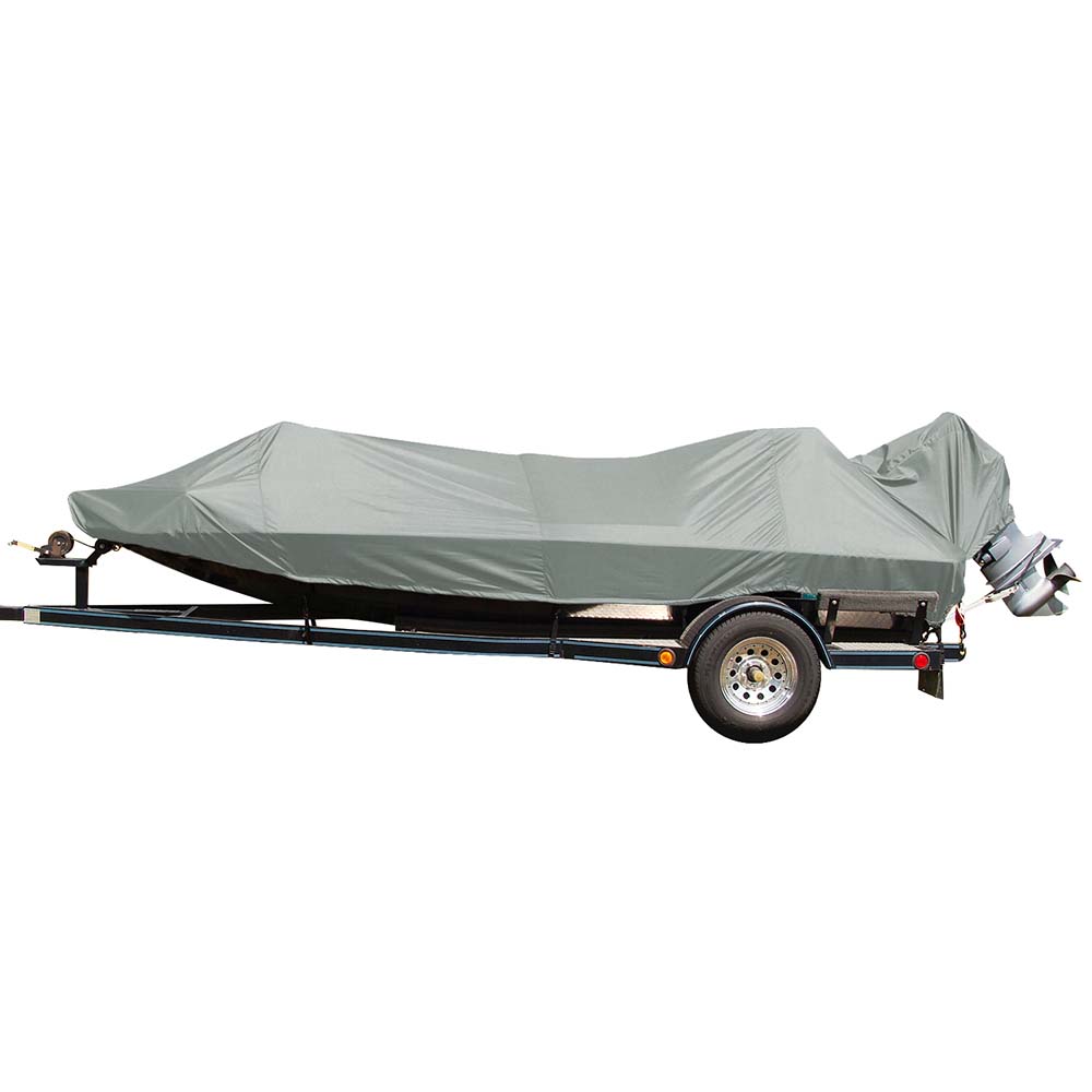 Carver by Covercraft, Carver Poly-Flex II Styled-to-Fit Boat Cover f/17.5' Jon Style Bass Boats - Grey