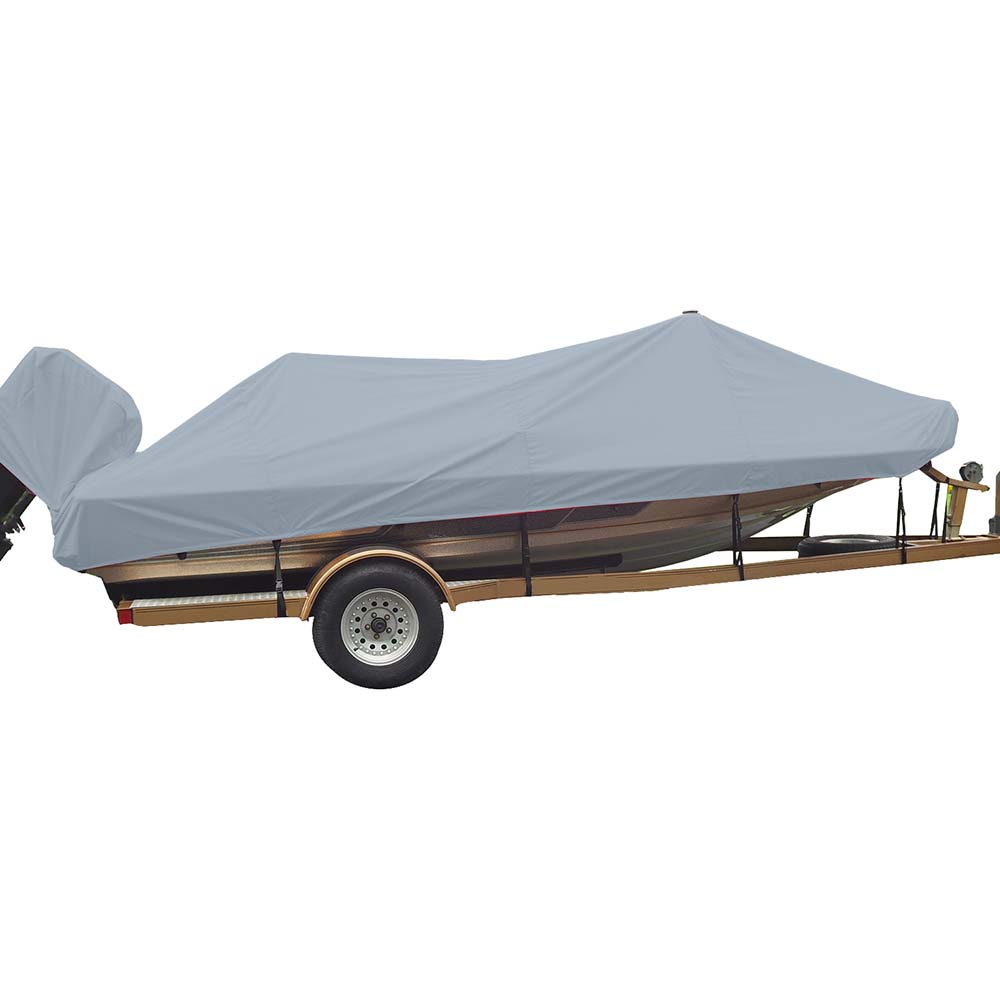 Carver by Covercraft, Carver Poly-Flex II Styled-to-Fit Boat Cover f/19.5' Angled Transom Bass Boats - Grey