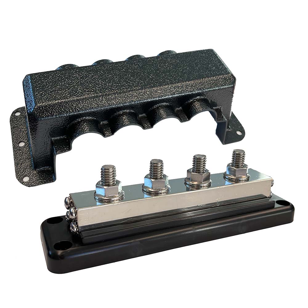 Victron Energy, Victron Busbar 600A 4P & Cover 4X 3/8" Plus 4X M8 Terminals