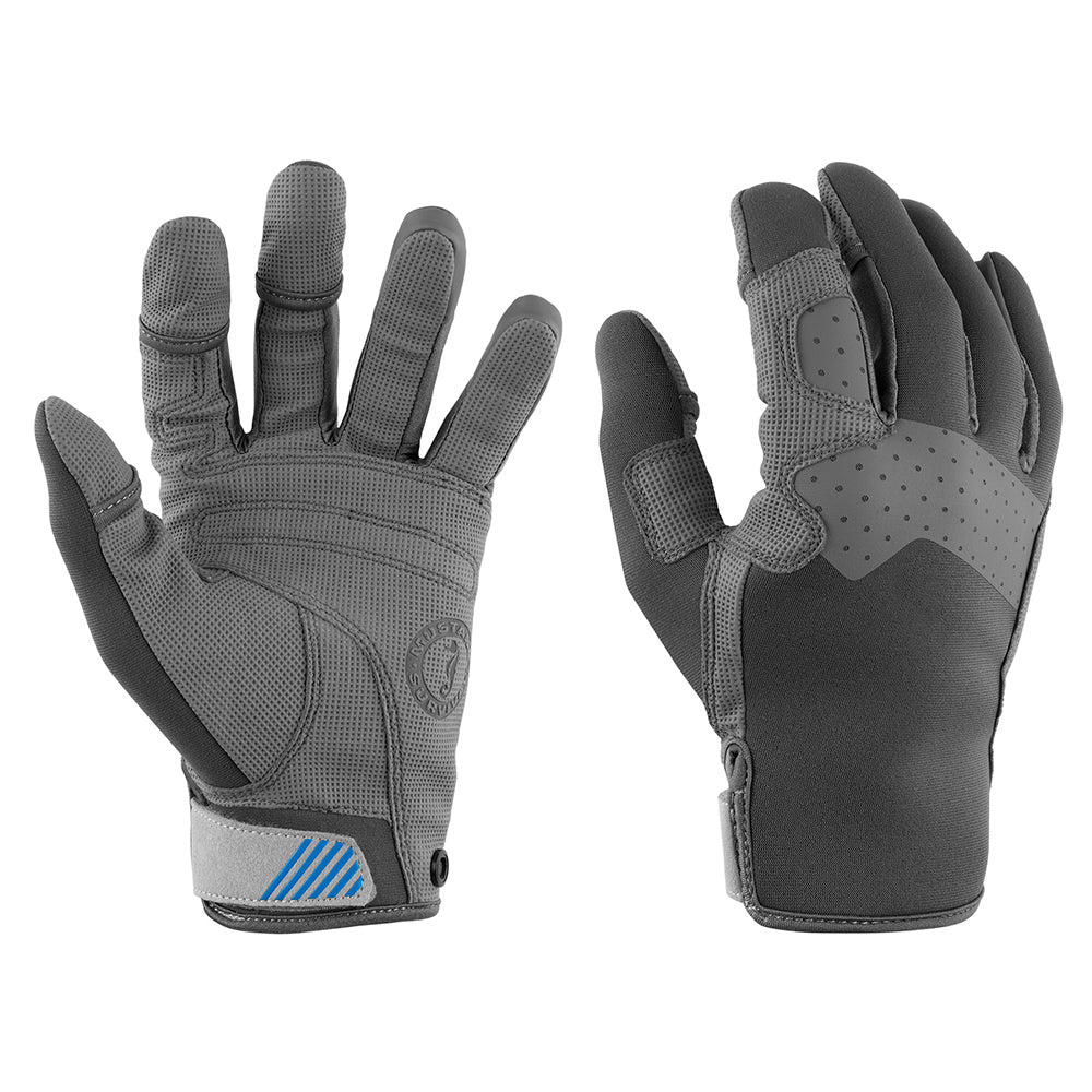 Mustang Survival, Mustang Traction Closed Finger Gloves - Grey/Blue - Large