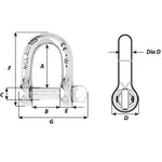 Wichard Marine, Wichard Self-Locking D Shackle - Diameter 5mm - 3/16"