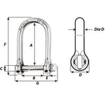 Wichard Marine, Wichard Self-Locking Large Shackle - Diameter 5mm - 3/16"
