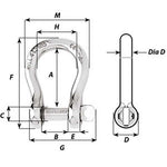 Wichard Marine, Wichard Captive Pin Bow Shackle - Diameter 10mm - 13/32"