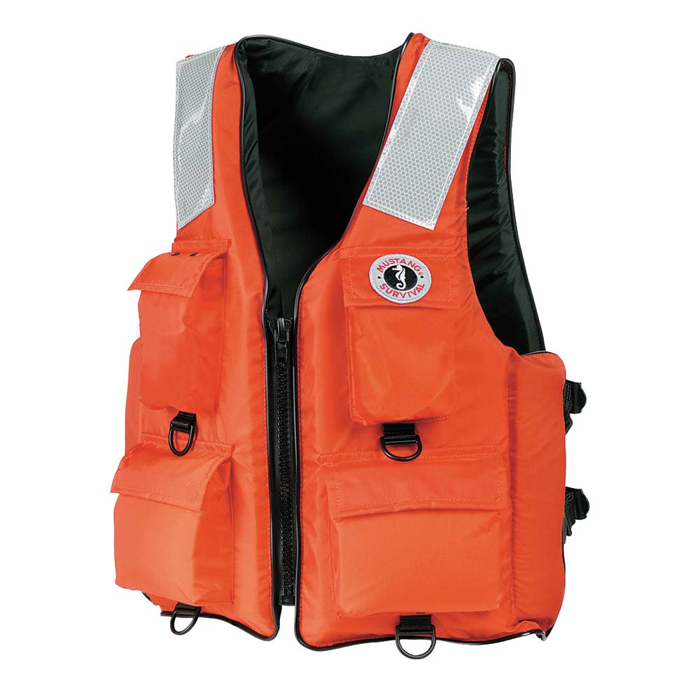 Mustang Survival, Mustang 4-Pocket Flotation Vest - Orange - XXXL - 7XL