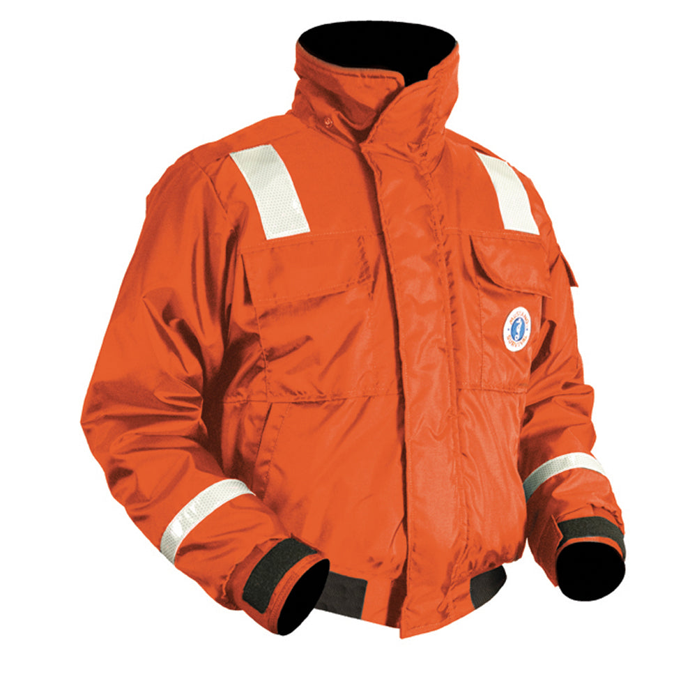 Mustang Survival, Mustang Classic Flotation Bomber Jacket w/Reflective Tape - Orange - XXXL