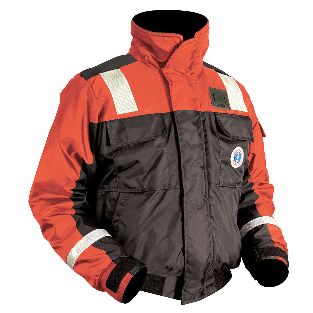 Mustang Survival, Mustang Classic Flotation Bomber Jacket w/Reflective Tape - Orange/Black - XXL