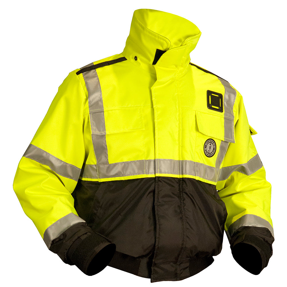 Mustang Survival, Mustang ANSI High Vis Flotation Bomber Jacket - Fluorescent Yellow/Green/Black - XXXL