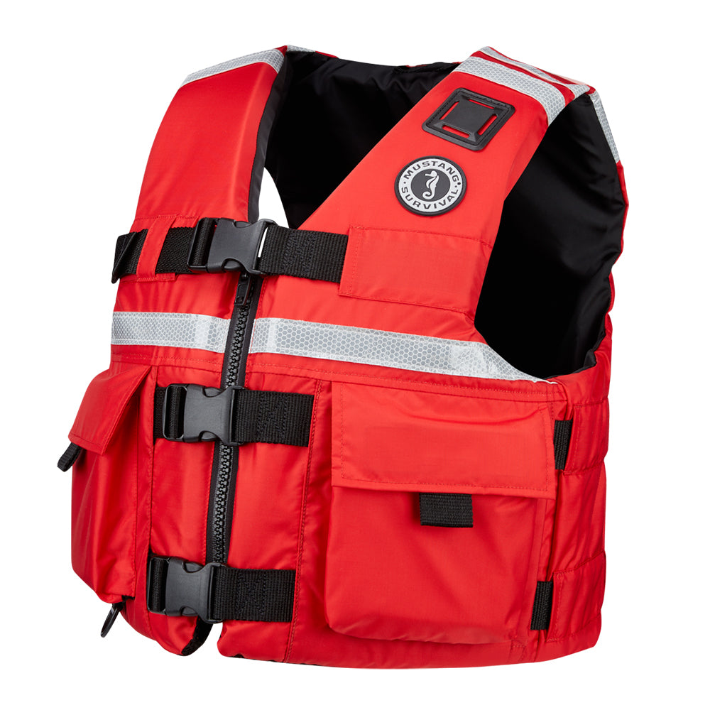 Mustang Survival, Mustang SAR Vest w/SOLAS Reflective Tape - Red - XXXL