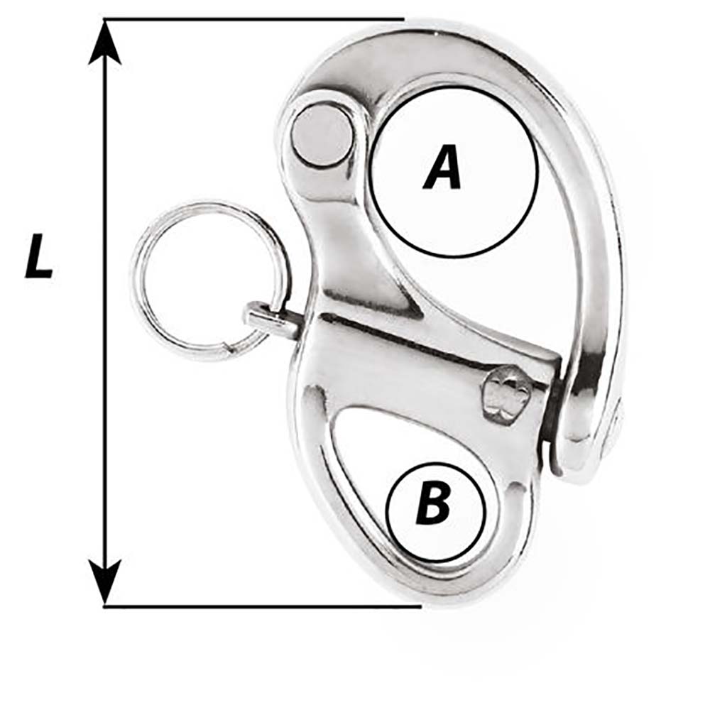 Wichard Marine, Wichard 2-3/4" Snap Shackle w/Fixed Eye - 70mm
