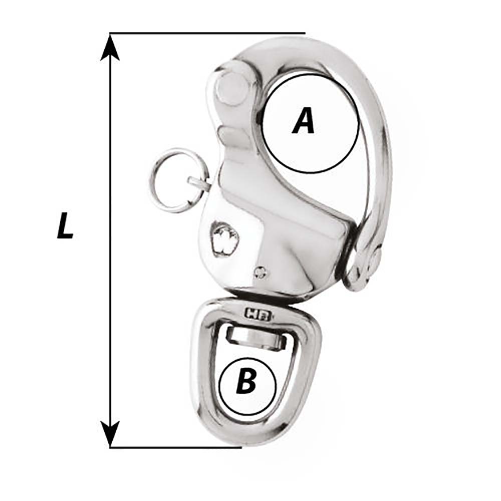 Wichard Marine, Wichard 2-3/4" Snap Shackle w/Swivel & Clevis Pin - 70mm