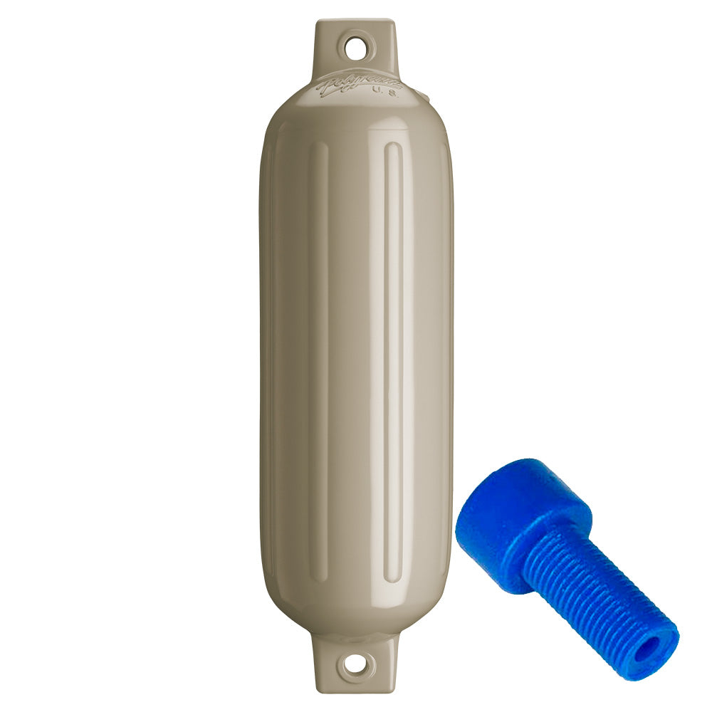 Polyform U.S., Polyform G-4 Twin Eye Fender 6.5" x 22" - Sand w/Adapter